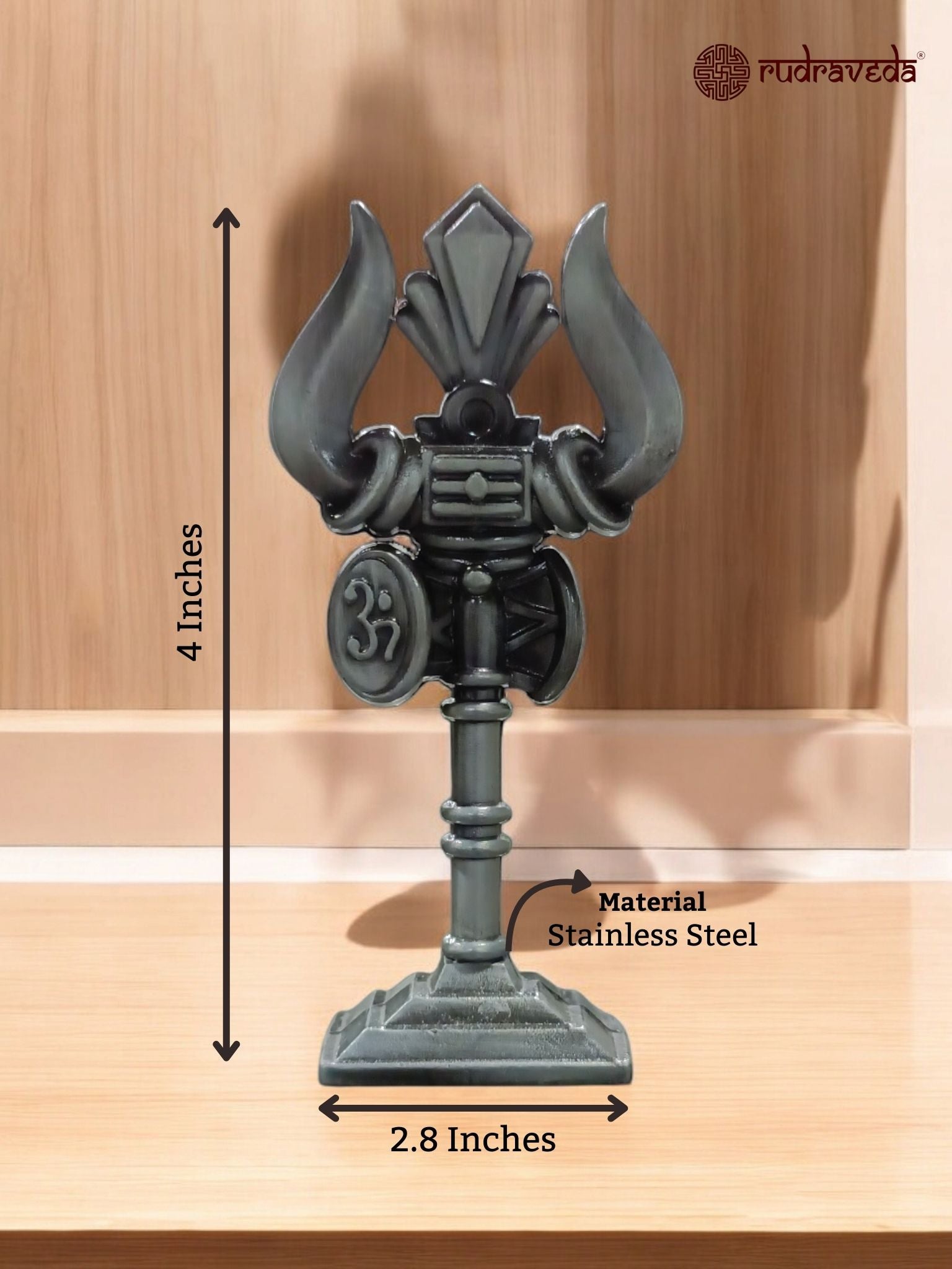 Trishul with Damru & Om Symbol