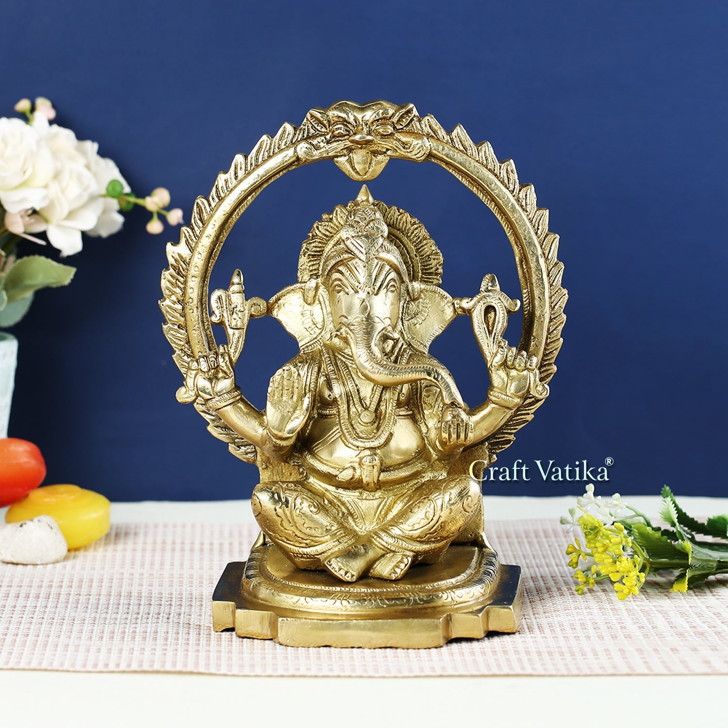 Lord Ganesha Brass Idol Murti Showpiece Gbs245