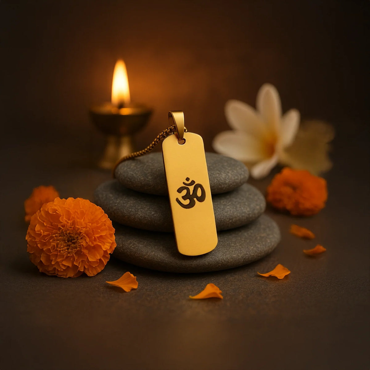 Gold Plated Om Pendant