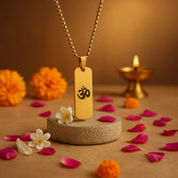 Gold Plated Om Pendant