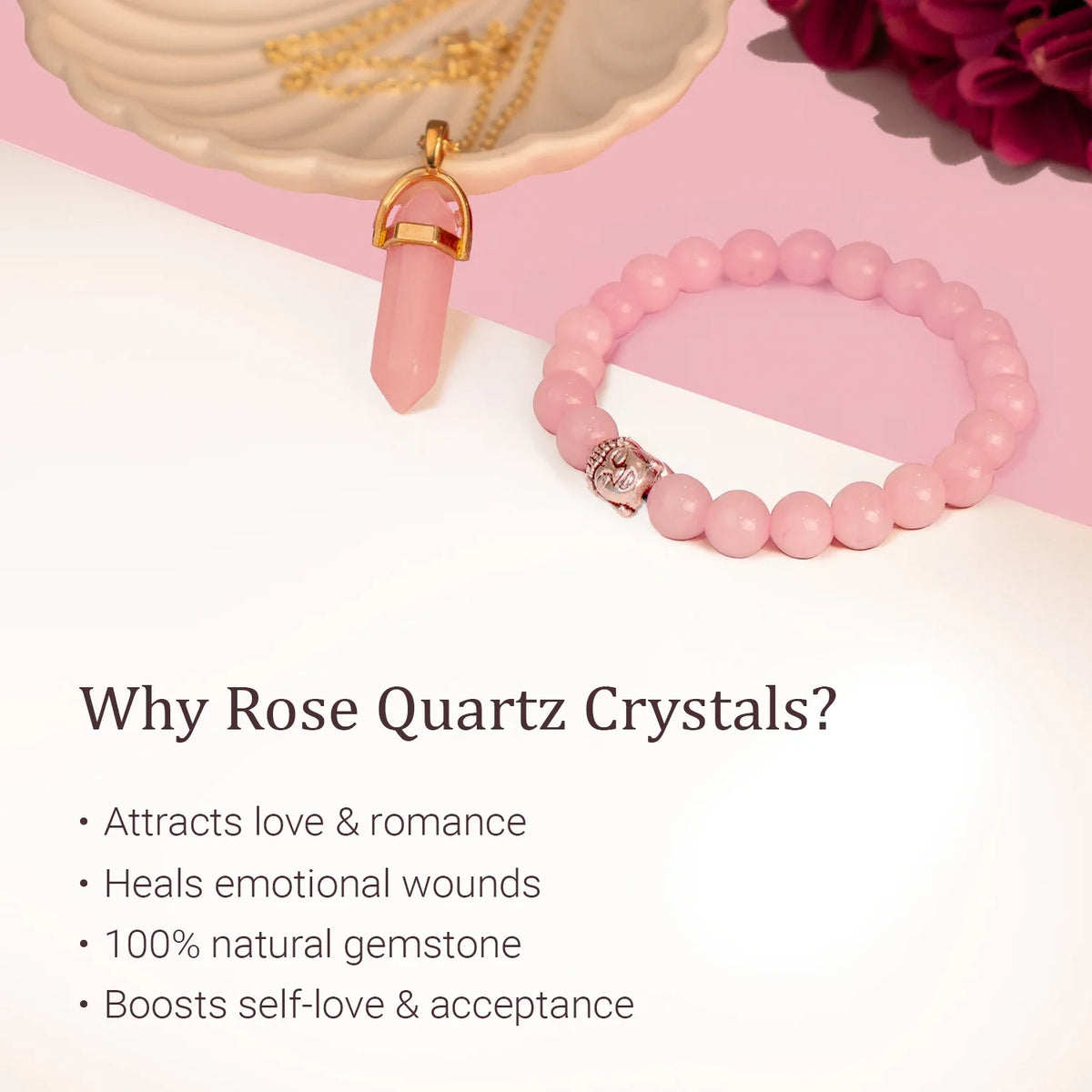Taurus Zodiac Gift Box with Rose Quartz Crystals