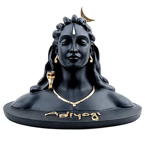 Adiyogi Shiva Statue for Car Dashboard, Pooja & Gift, Mahadev Murti Idol, Shankara for Home & Office Decor | Made in India