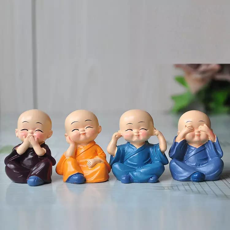 Baby Monk Buddha Showpiece Set of 4 BMAS113