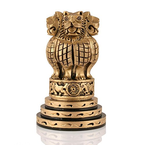 Wooden Ashoka Stambh Office Decor Showpiece Dfws120-L