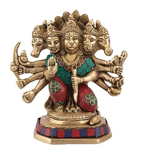 Brass Panchmukhi Hanuman Idol Hbs119