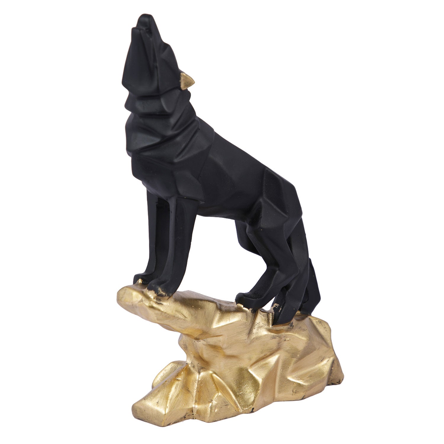 Resin Geometric Wolf Decorative Showpiece