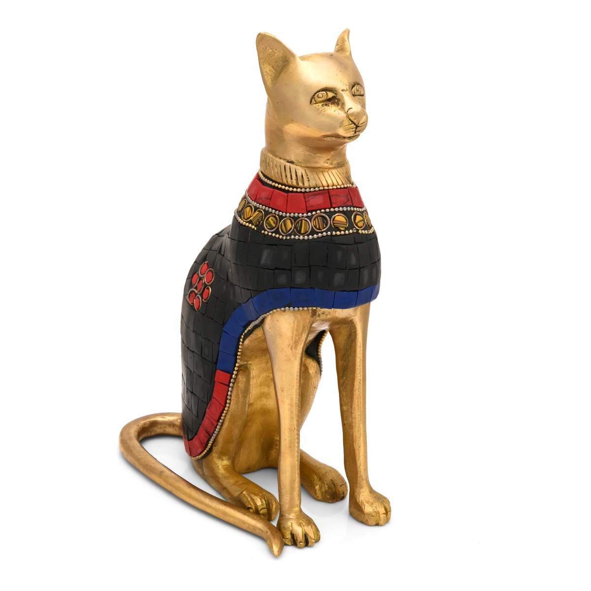 Feng Shui Kitty Cat Decorative Brass Showpiece Cabs101