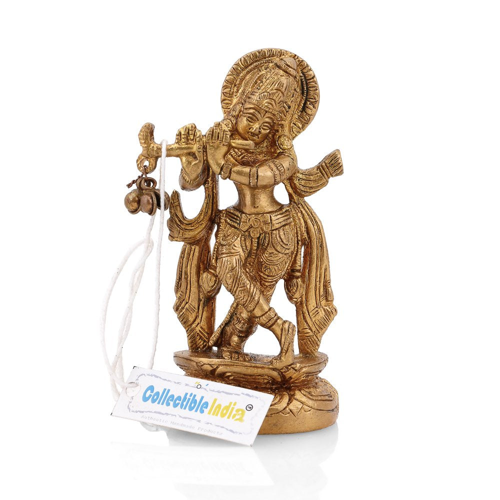 Brass Lord Krishna Idol Kbs120