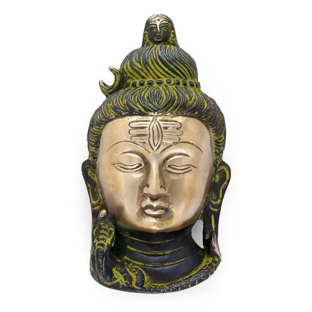 Lord Shiva Head Sculpture Decorative Brass Wall Hanging Shbw103