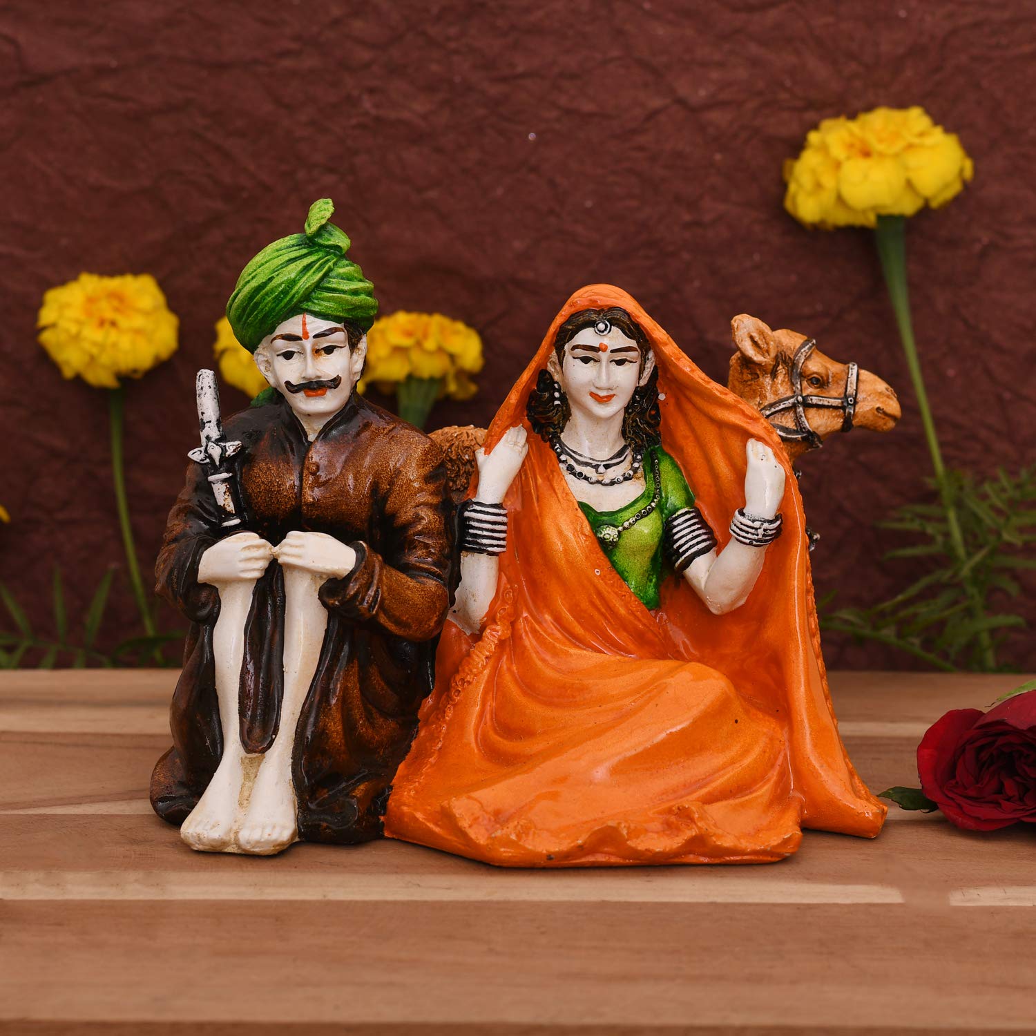 Rajasthani Handicrafts Couple Resin Showpieces  Dfmas108