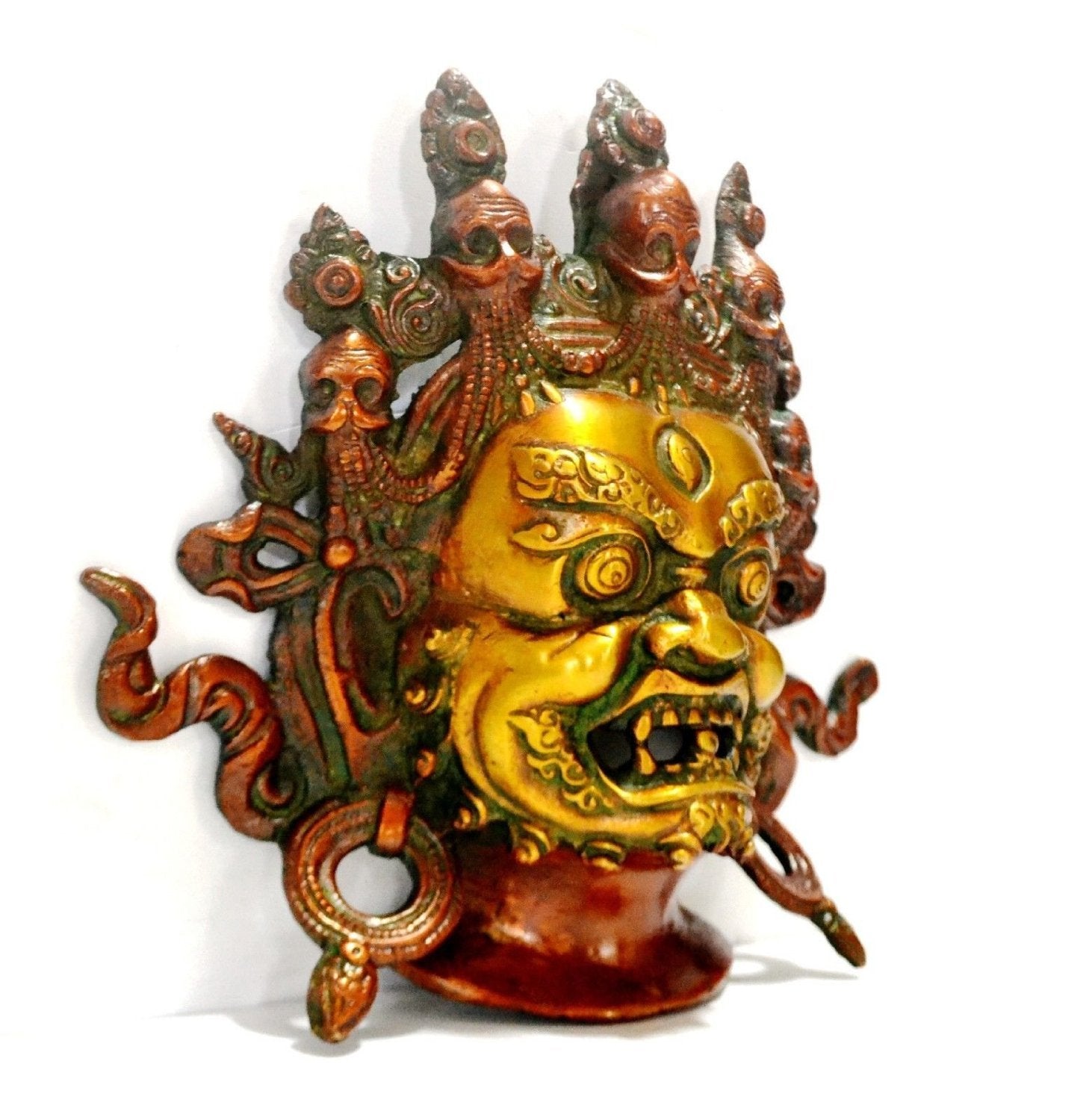 Mahakala Nazar Battu Brass Wall Hanging For Home Mbw105