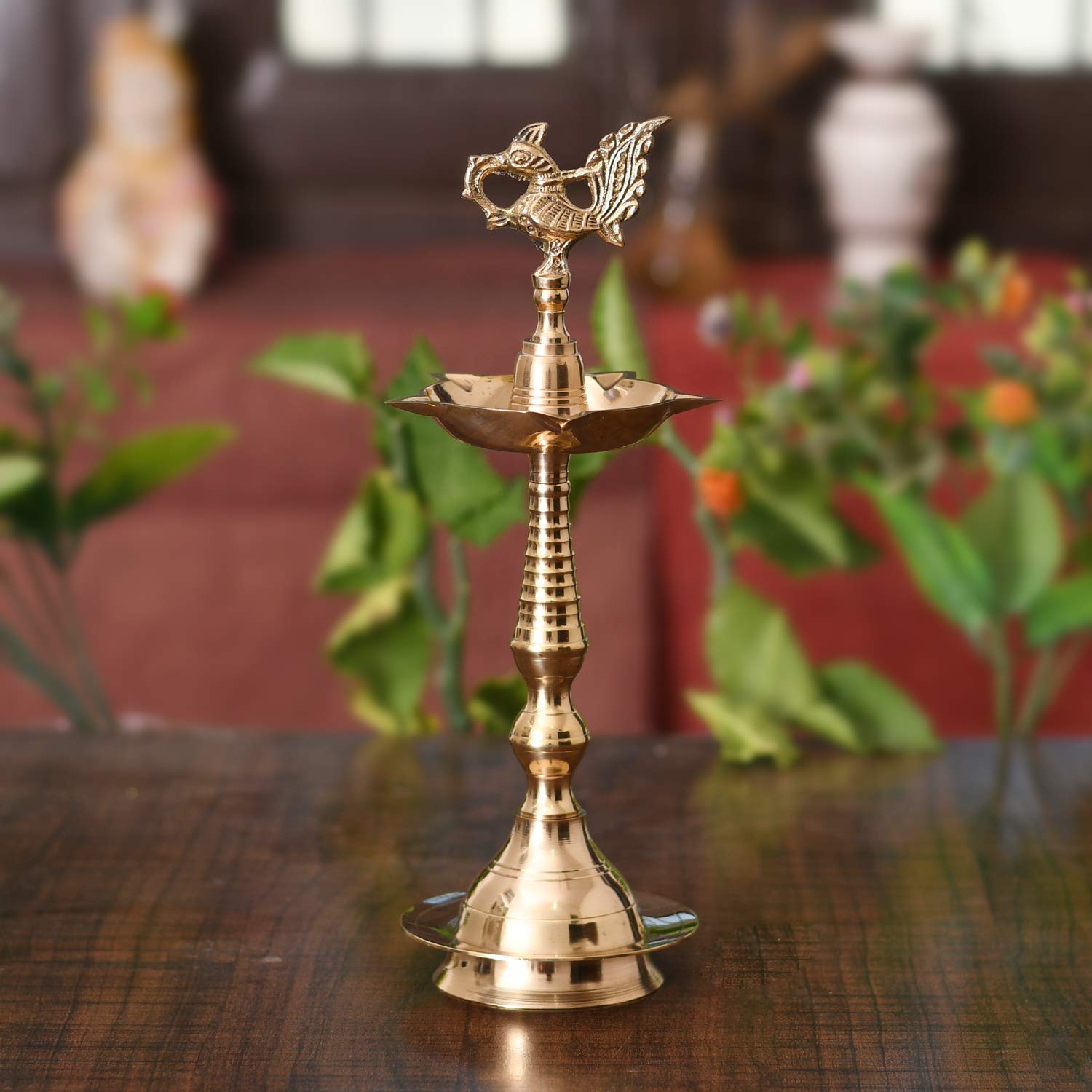 Brass Kerala Peacock Diya DFBS237