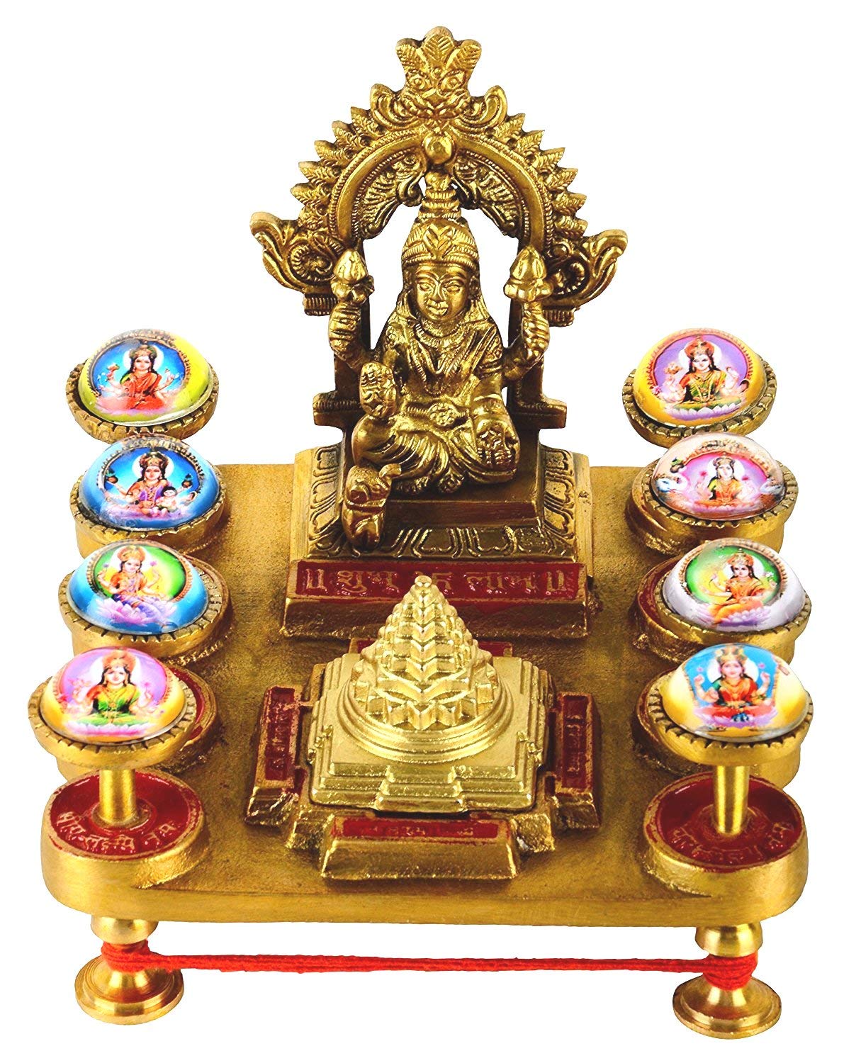 Brass Ashtalaxmi Shree Yantra Chowki