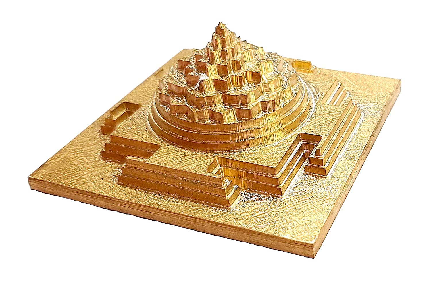 Maha Meru Shree Yantra 3D Meru Shree Yantra -Gold Plated /Brass with Accurate Cutting