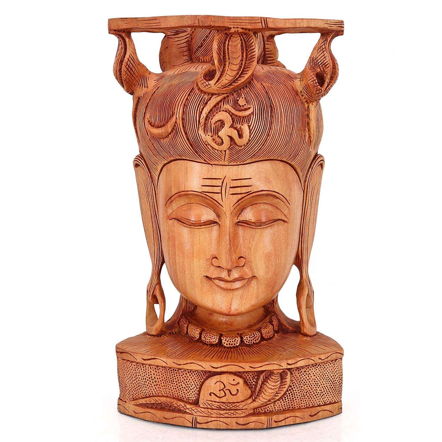 Wooden Handmade Shiva Idol Face Sculpture Statue Shws109