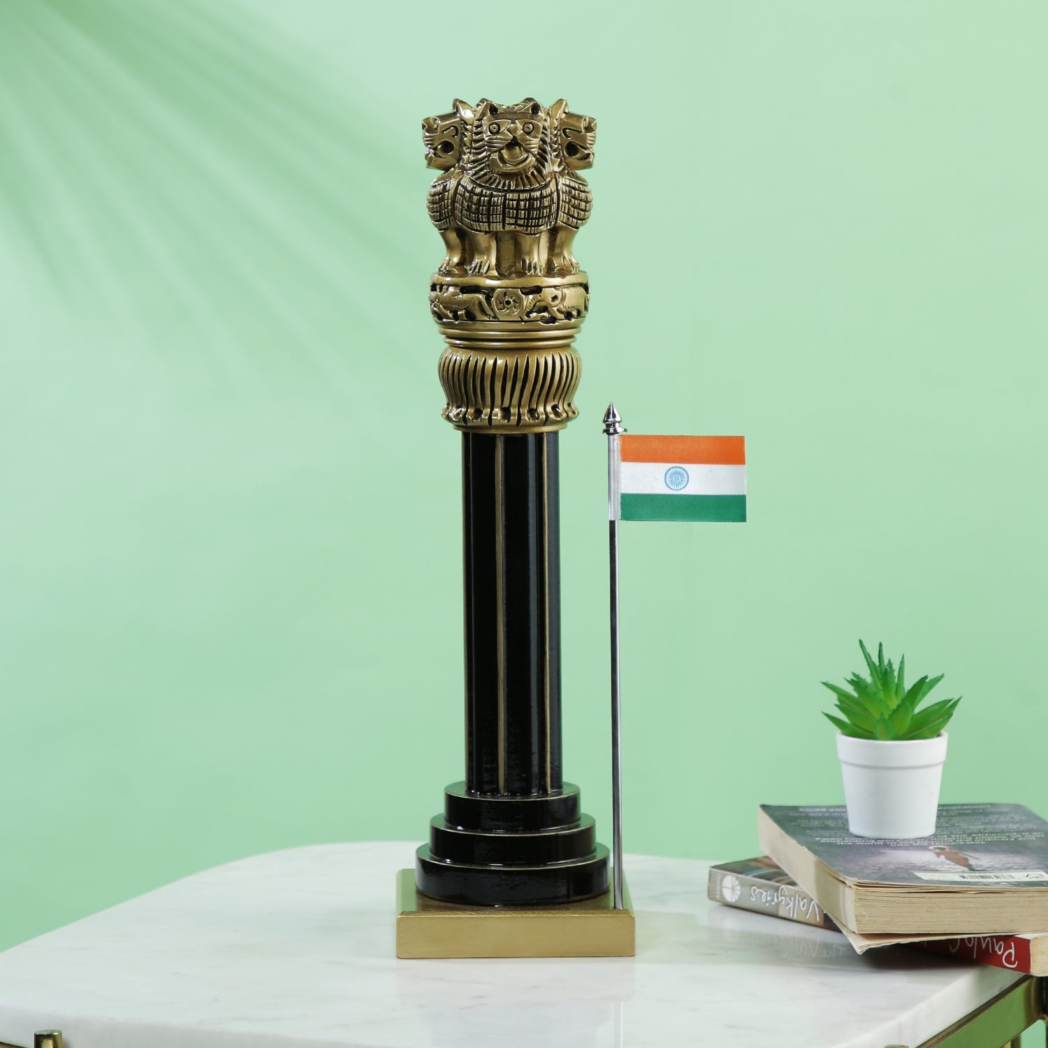 Indian National Monument Ashok Stambh Wooden Showpiece