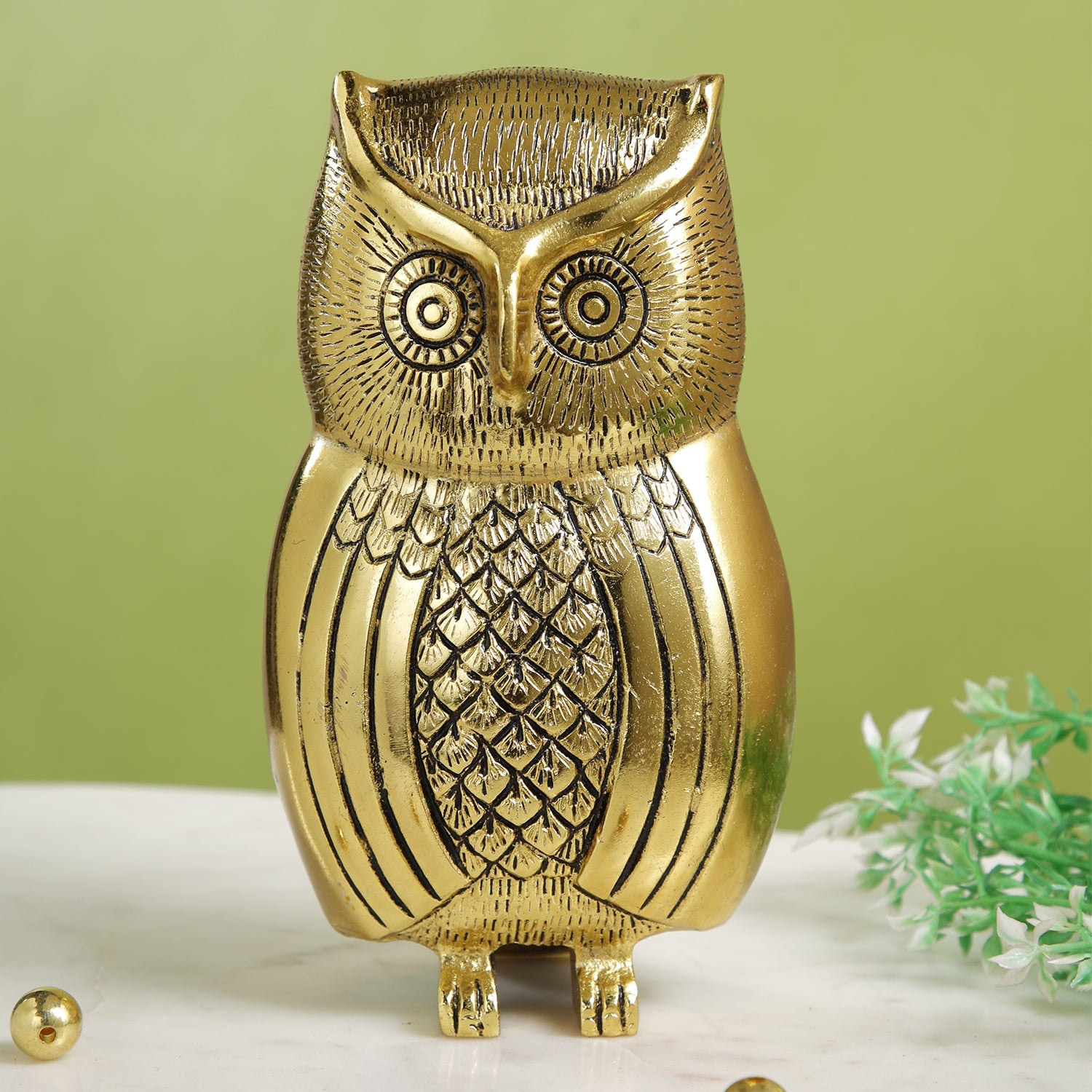 Metal Owl Bird Showpiece DFMS448