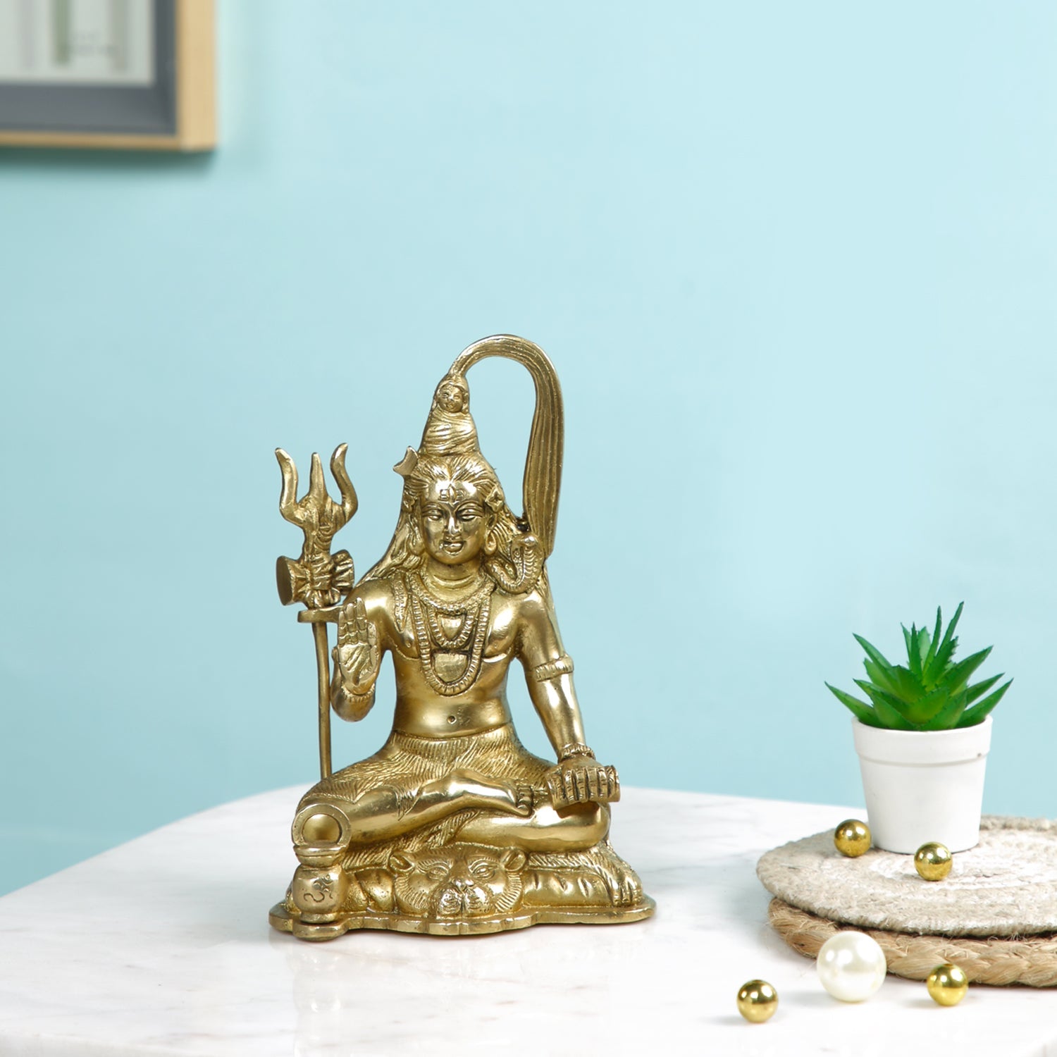 Brass Lord Shiva Statue For Puja Room Shbs154