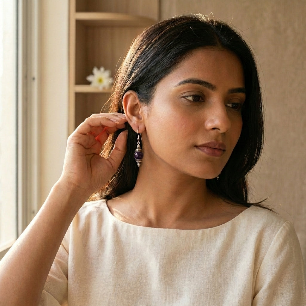 Velvet Amethyst Earrings-ER01