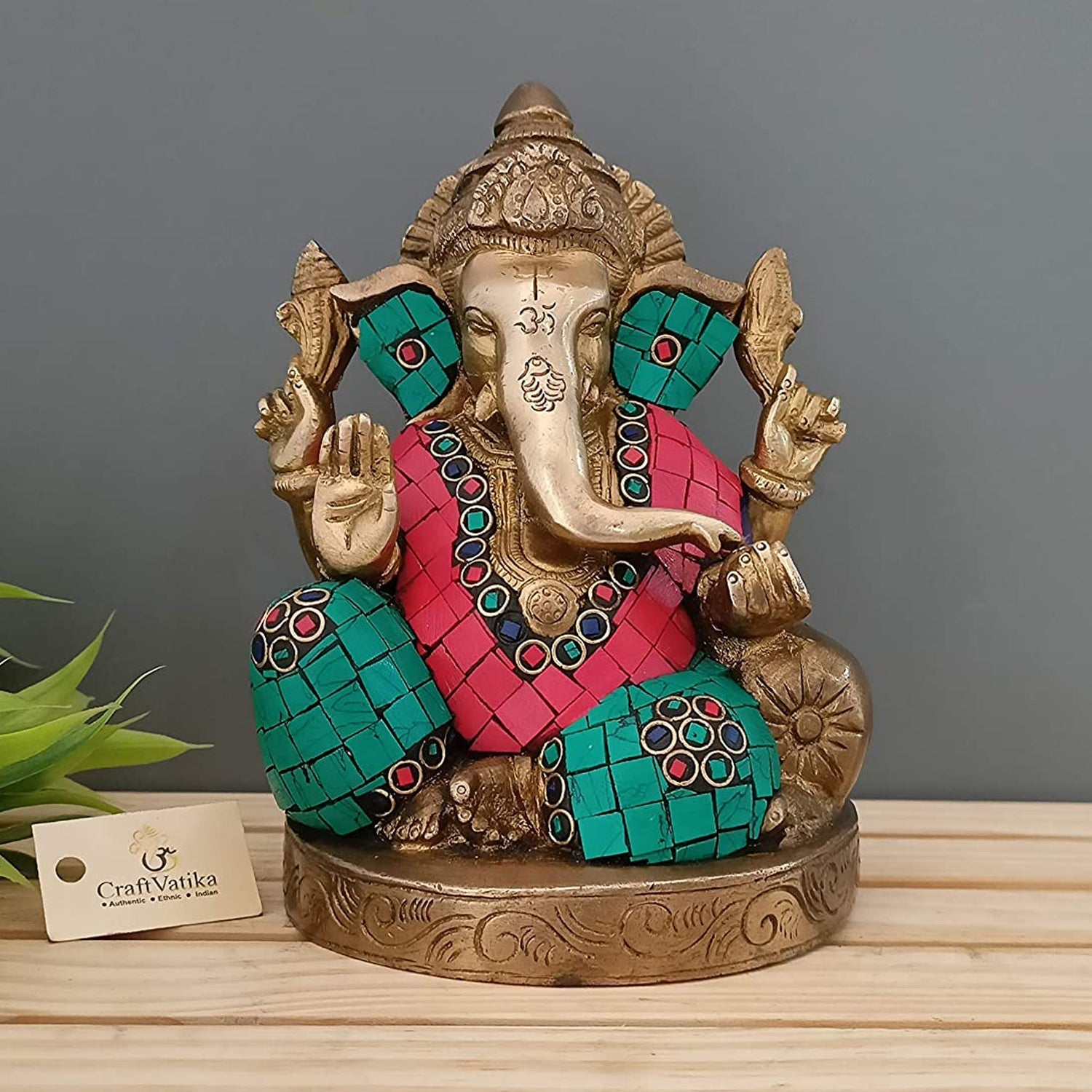 Lord Ganesha Blessing Brass Idol Bhc_25