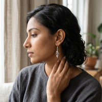 Starlight Clear Quartz Earrings -_QE04