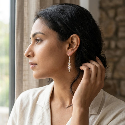 Glasstone Clear Quartz Earrings_QE02