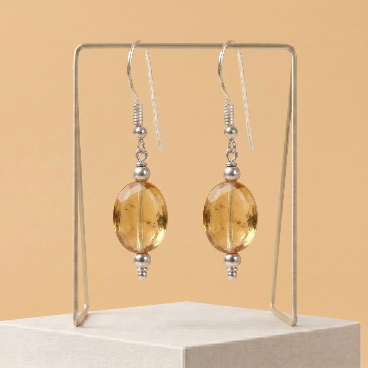 Honey drops Citrine Earrings_CRE10