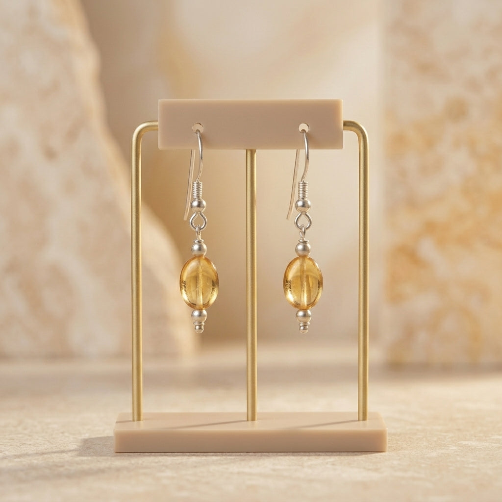 Honey drops Citrine Earrings_CRE10