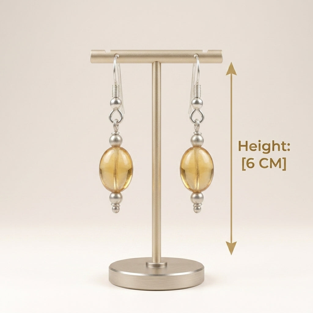 Honey drops Citrine Earrings_CRE10