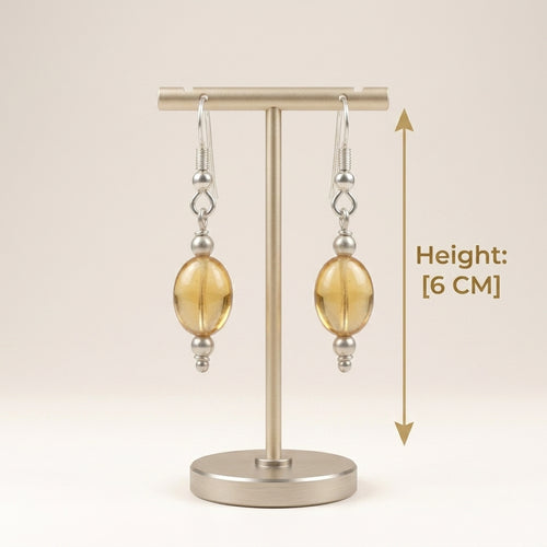 Honey drops Citrine Earrings_CRE10