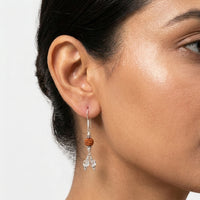 Rudra Crystal Rudraksh & Clear Quartz Earring_ER04