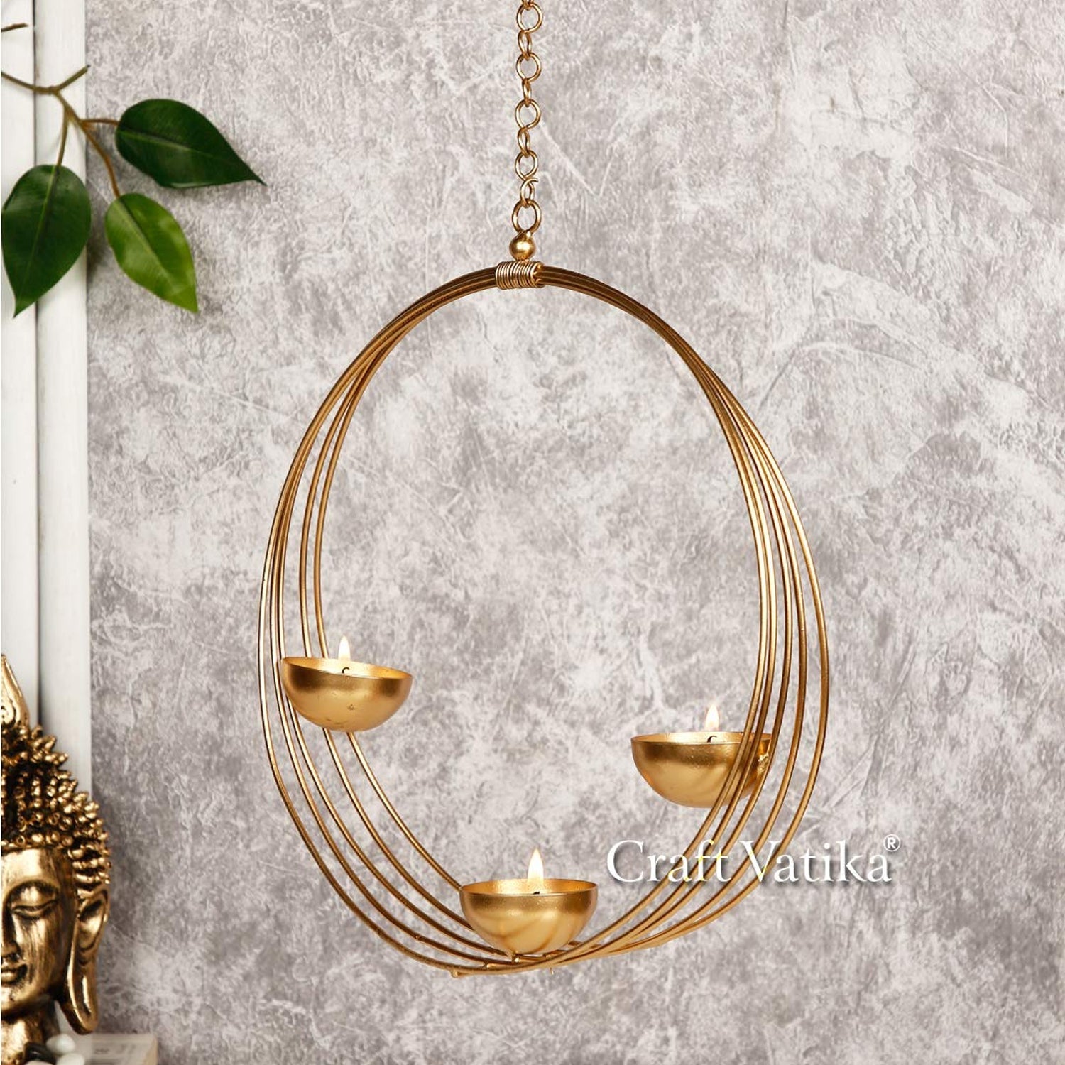 Metal Wall Hanging Tealight Candle Holder Dfmw357