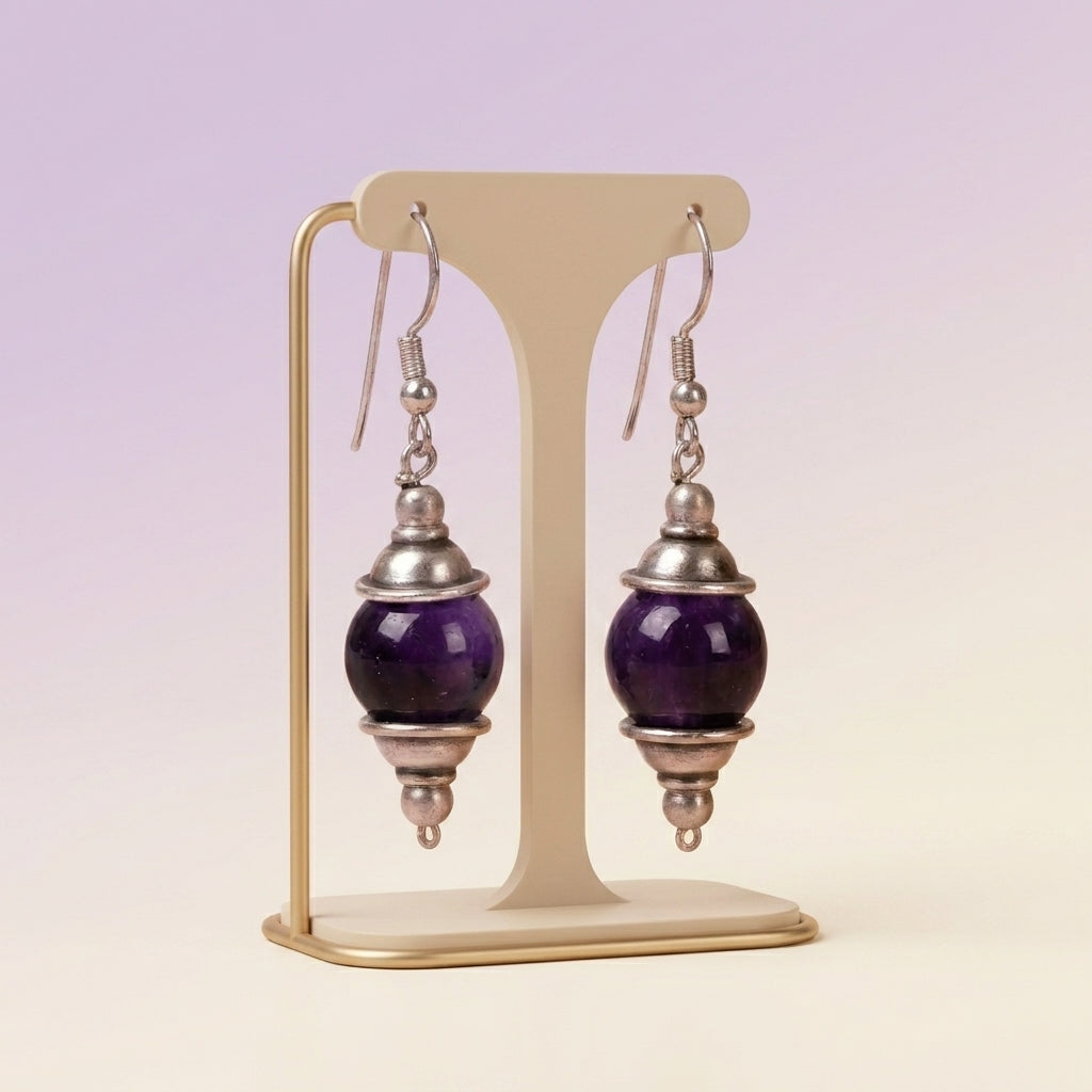 Velvet Amethyst Earrings-ER01