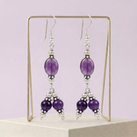 Grape glow Amethyst Earrings_ ER03