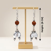 Rudra Crystal Rudraksh & Clear Quartz Earring_ER04