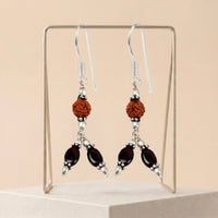 Earth & Fire Garnet Rudraksha Earring_ER06