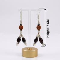 Earth & Fire Garnet Rudraksha Earring_ER06