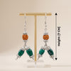 Soul Sync Greens Malachite & Rudraksh Earrings_ER11