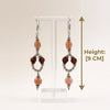 GlowRudra Sunstone & Rudraksha Earrings_ER13