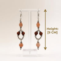 GlowRudra Sunstone & Rudraksha Earrings_ER13