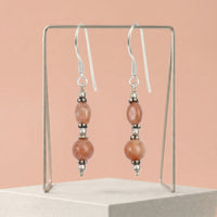Peach Solar Sunstone Earrings_ER14