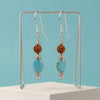 Rudra wave Turquoise & Rudraksh Earrings_ER19