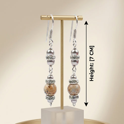 Rustic Amber Jasper Earrings_ER36