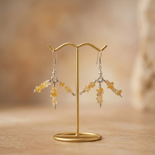 Elara Citrine Chips Earrings_ER42