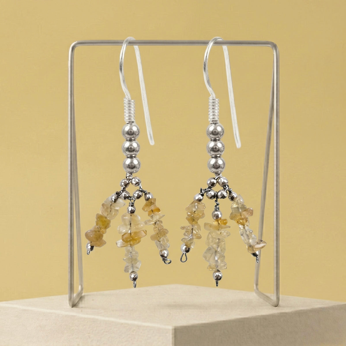 Elara Citrine Chips Earrings_ER42