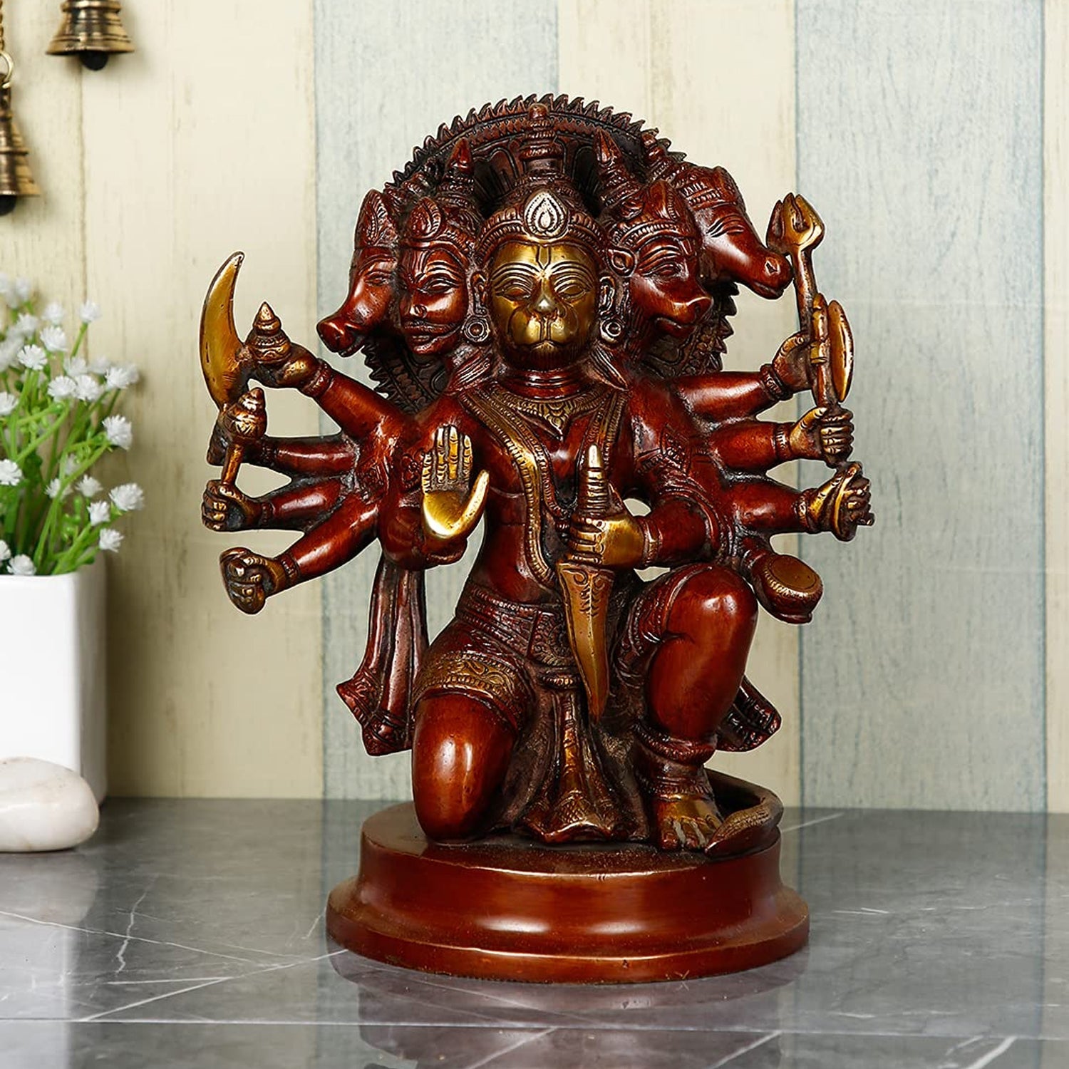 Panchmukhi Hanuman Idol – Divine 5-Faced Hanuman Statue for Protection & Strength