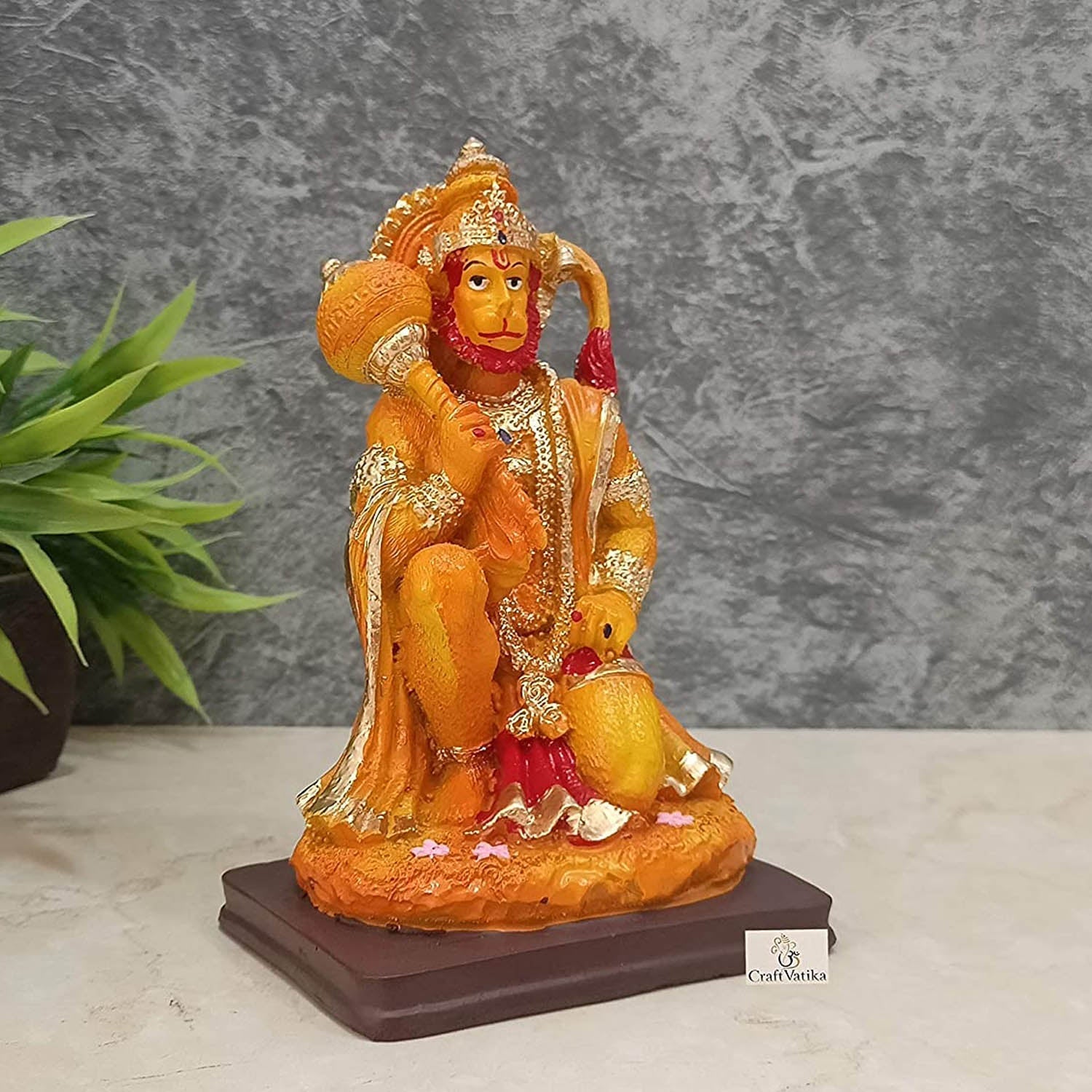 Resin Lord Hanuman/ Bajrangbali Puja Murti Hmas109