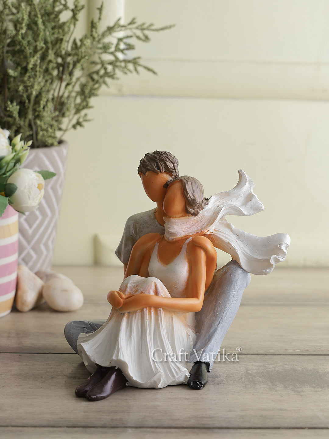 Handmade Couple Sculpture Figurine For Home Decor Cplmas111