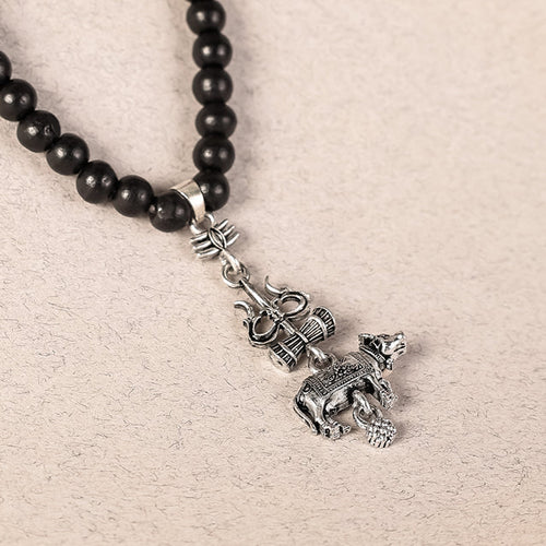 Karungali Mala with Trishul Nandi Pendant