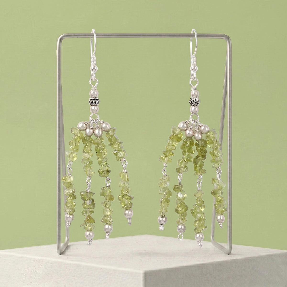 Limea Peridot Chips Earrings_PE10
